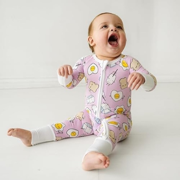 NWOT LITTLE SLEEPIES ZIPPY PINK BREAKFAST - Picture 2 of 2